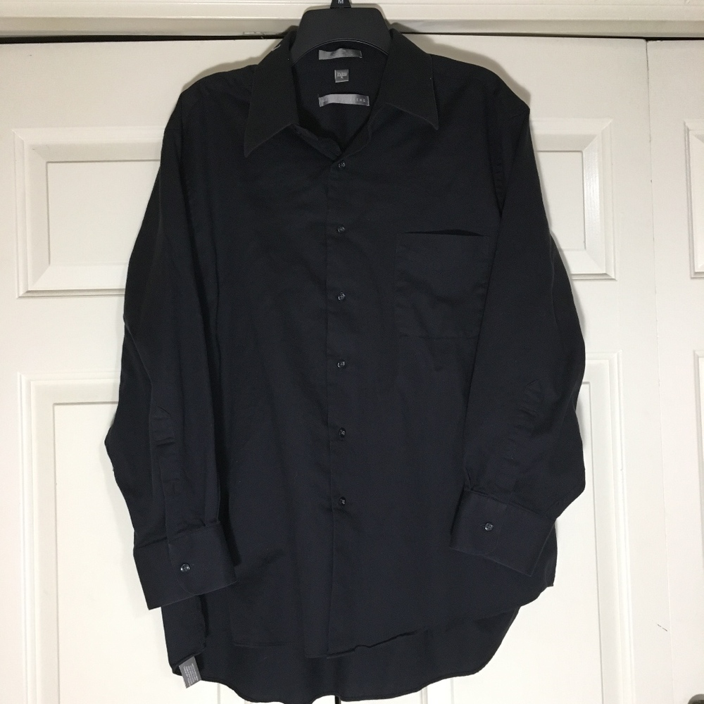 Black Geoffrey Beene L/S Shirt. XL 17 1/2 32/33
